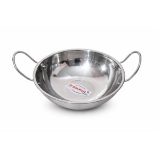 Steel cooking Kadai/ stainless steel strong and long lasting Korai /8.5 inci/ Inferred and Induction stove korai/ Gas Stove korai