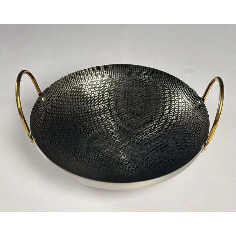 21cm Stainless Steel Non-Stick Honeycomb Kadai