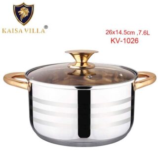 KAISA VILLA (KV-1026) Kitchen Cookware Multifunctional Pot Cooking Stainless Steel Pots Cooking Kitchen 26cm