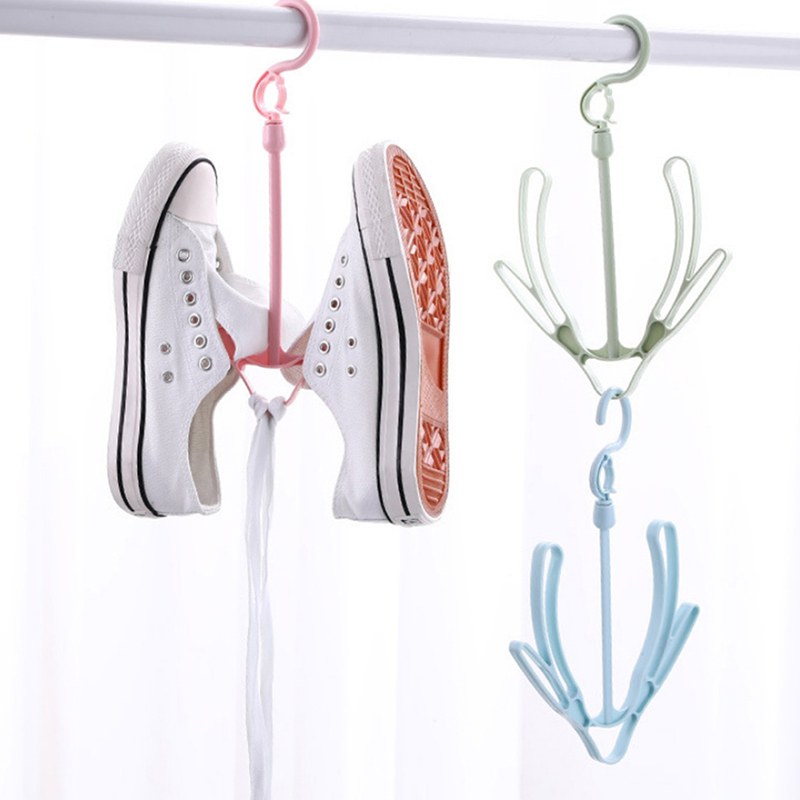 Multifunctional Shoe Rack for Drying Hanger | Home Shoe Shelf Stand Creative Shoe Storage Organizer Hook | Windproof Drying Hanger
