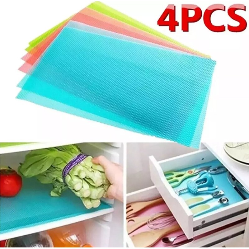 Washable Refrigerator Shelf Mats โ Multi-Color Waterproof, Oil-Proof, Anti-Slip Drawer Liners & Cabinet Shelf Protectors for Fridge, Kitchen, and Pantry Organization