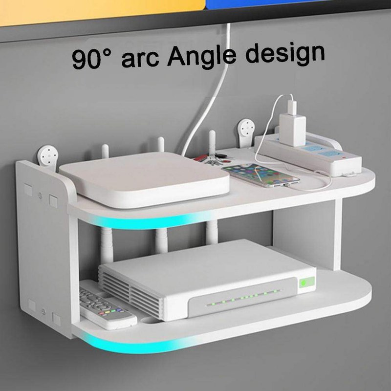 Setup Box Stand/WiFi Router Stand Wall Mount for Home Wall Shelf for Holding Speakers WiFi Router Game Console Remote Streaming Device