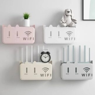 Wall Mounted WiFi Router Shelf Box โ ABS Plastic Wireless Router Holder & Organizer โ Hidden Cable Storage Bracket โ Space Saver for Home & Office โ Easy Install โ Wall Mounted Dec