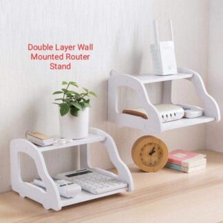Wifi Router Stand Shelf Double Layer Wall Mounted Shelf Home decorator