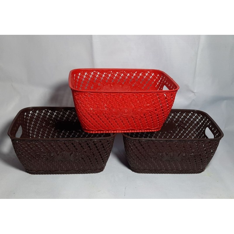 Mini Storage Plastic Basket Set 3pcs