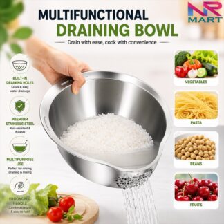 Vegetable Sieve & Colander โ Multifunctional Kitchen Filter Basket for Rice Washing, Draining & Sifting