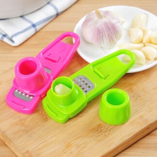 Garlic Crusher Press | Multi-Functional Manual Ginger Garlic Grinding Grater Cutter Garlic Peeler Kitchen Tools