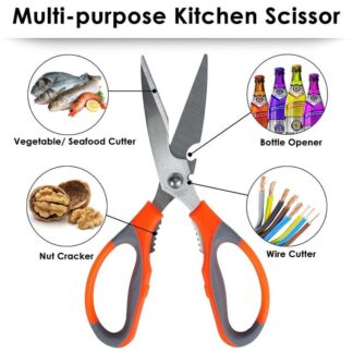 Multifunctional 3 in 1 Stainless Steel Kitchen Scissors for Poultry Chicken Duck Fish Seafood Cutter Kitchen Tools - Kitchen Scissors