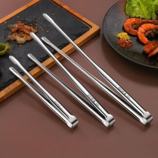Stainless Steel 304 Barbecue Clip Clamps Thicken Food Steak Clip Bread Candy Serving Tongs Barbecue Clip Clamps for Outdoor Camping Kitchen Tools Gadgets