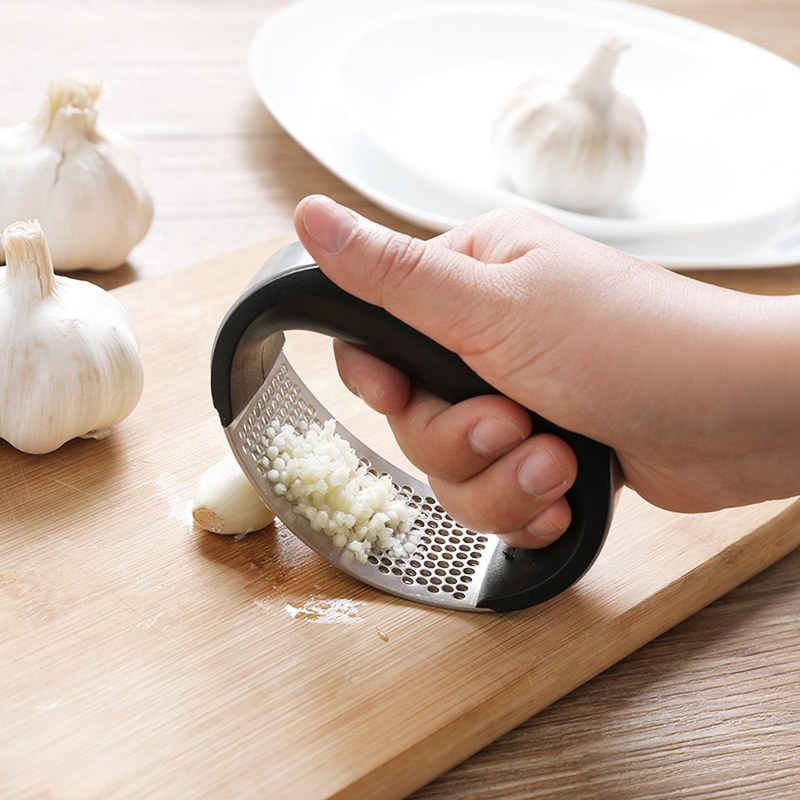 Garlic Press Stainless Steel Garlic Chopper Crusher Vegetable Garlic Squeezer Masher Long Handle Mincer Kitchen Accessories