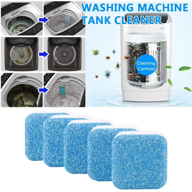 12pcs Washing Machine Cleaner Washer Cleaning Detergent Effervescent Tablet Cleaner