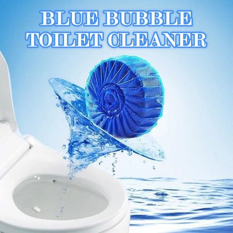 Toilet Cleaner Tablet 5 in 1 Automatic Toilet Bowl Cleaning & Deodorizer Blue Bubble Tablet