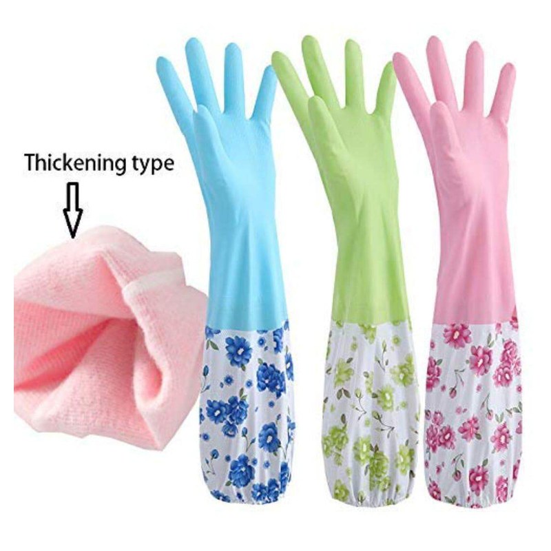 High-Quality Silicone Dishwashing Gloves β Waterproof, Heat-Resistant, Non-Slip Cleaning Gloves for Kitchen, Bathroom & Home Use (2 Pcs)