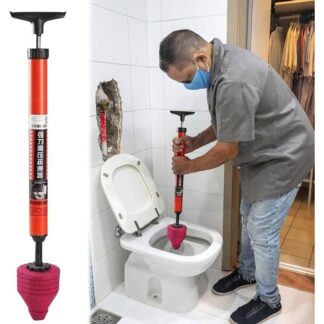 High Pressure Toilet Unblock Shot Toilet Plunger Drain Clog Remover, Toilet Plunger Kit High Pressure Air Drain Clog Remover Plumbing Tool for Bathroom Kitchen Bathtub
